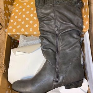 Gray Mid-Calf Boots -NWT